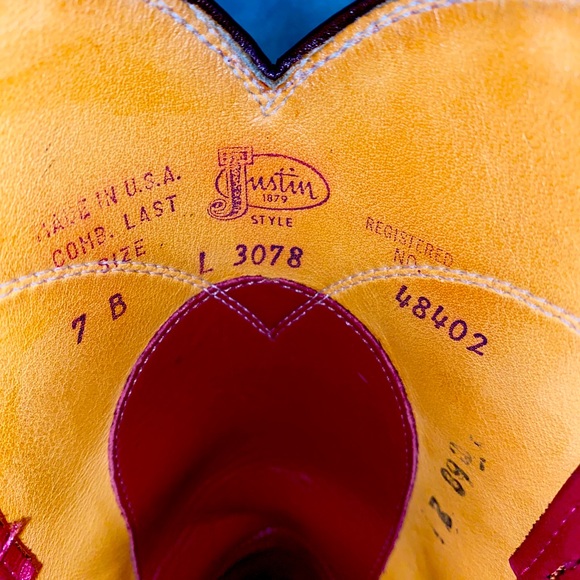 Womens Justin Boot, Pink - Picture 4 of 4